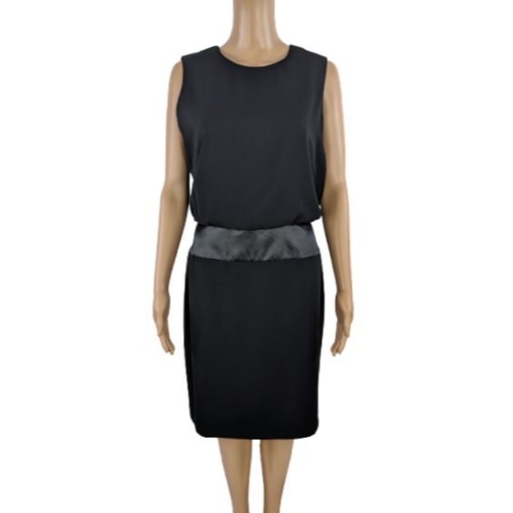 Adrianna Papell Petites Vintage Black Blouson Dress 12P